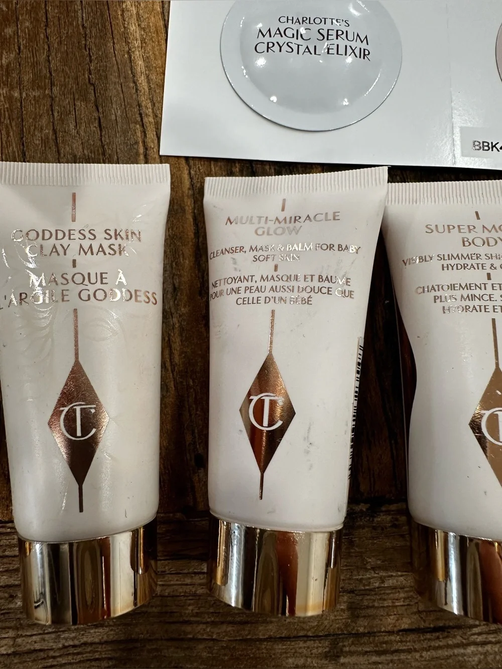 Charlotte Tilbury Mini Skincare & Makeup Set - Rose & Gold bunch of sample